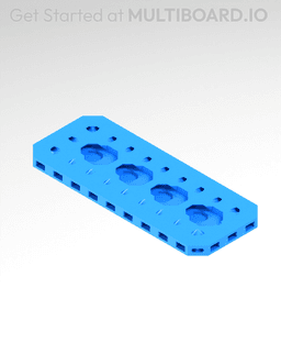 2x5 MU - Point Hole MU - MultiBoard Plate 3d model