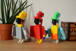 Minecraft Parrot – Gray Edition 3d model