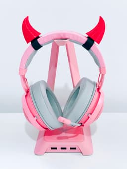 Devil Horns Headset / headphone Attachment / Accessory 3d model