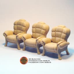 Armchair miniature 3d model