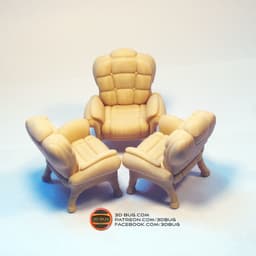 Armchair miniature 3d model