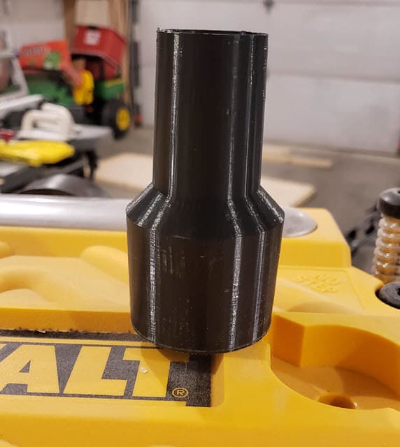 Dust Port Adapter, 1-1/4'' Vacuum Wand to 2-1/4'' Dust Port 3d model