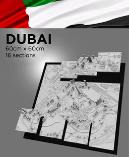 DUBAI, Skyline 3d map 3d model