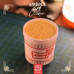 Noodle Cup Fidget Clicker - 90s Snack Desk Decoration 3d model