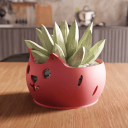Cat Succulent Planter Flower Pot 3d model