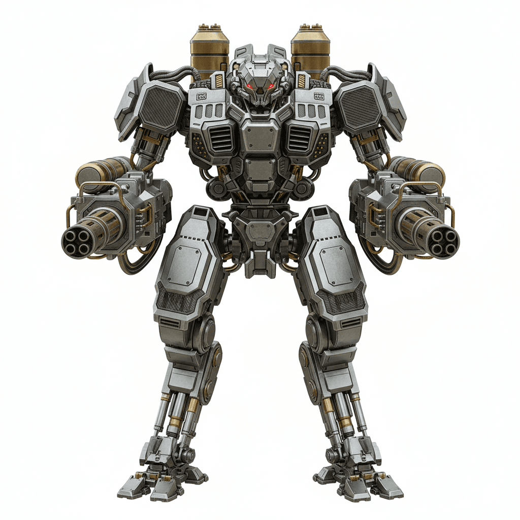 Military Mechs : Flamethrower Combat Battle Mech 3d model
