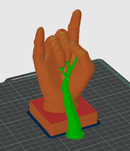 Hand Gesture Sculpture Rock On / Horns 3d model