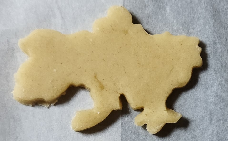Ukraine Cookie Cutter - Small size cookie, raw - 3d model