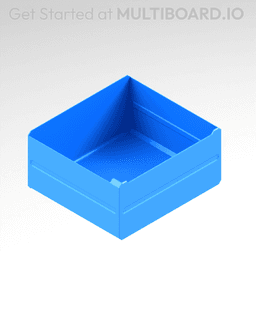 4x2x3.5 LU - MultiBin Simple Drawer 3d model