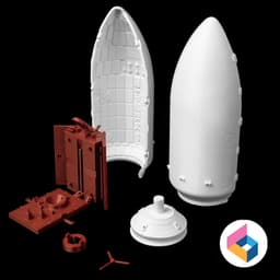 SpaceX Falcon 9 fairing 3d model
