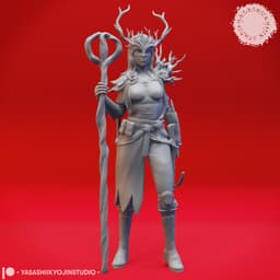 Druids - Level Up - Tabletop Miniatures (Pre-Supported) 3d model