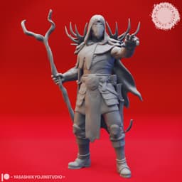 Druids - Level Up - Tabletop Miniatures (Pre-Supported) 3d model