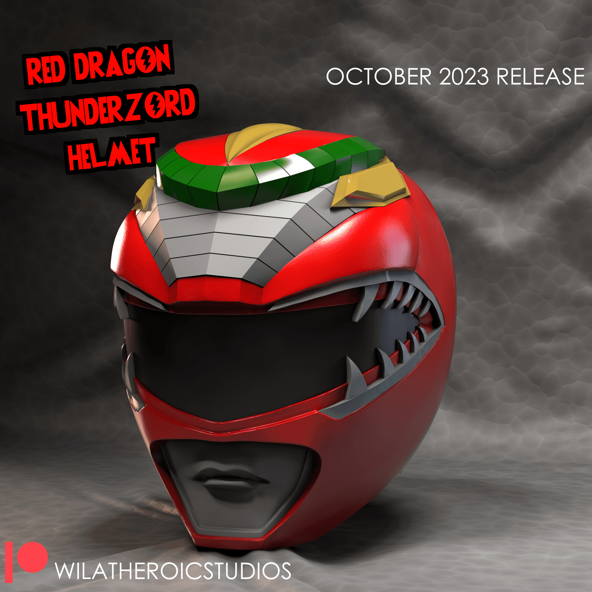 Red Dragon Thunderzord Helmet 3d model