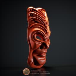 Decorative wall mask 3d model
