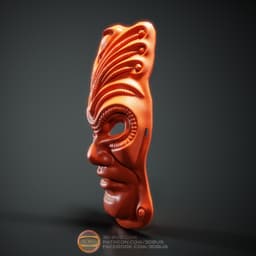 Decorative wall mask 3d model