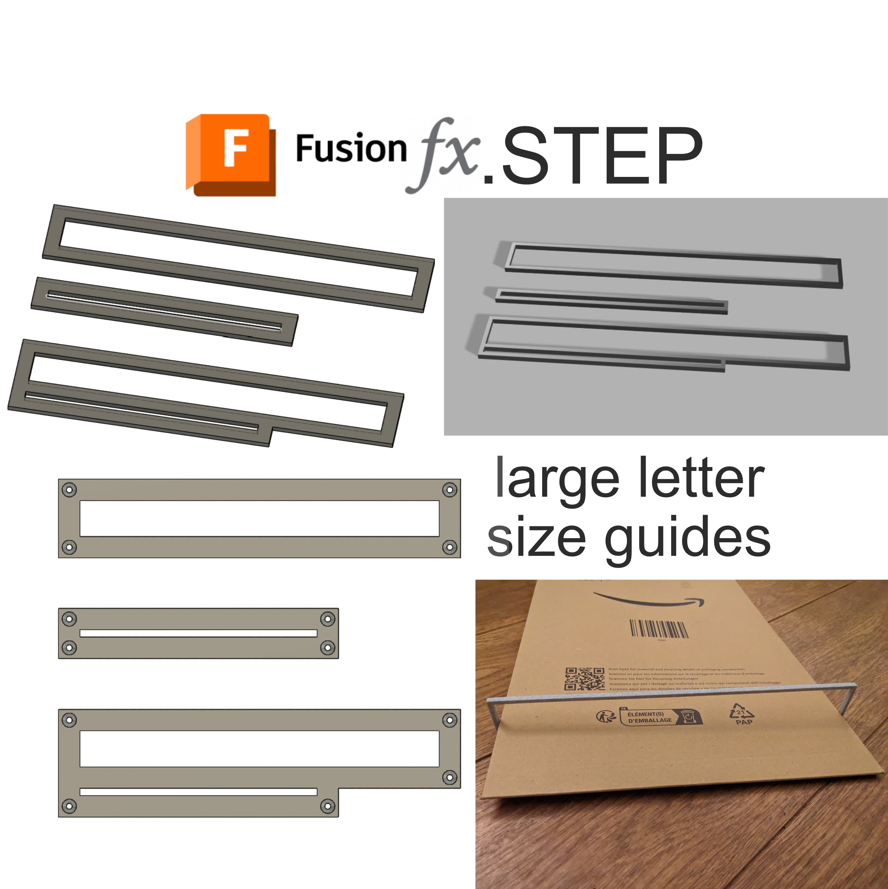 Large Letter & Letter Size Guide Royal Mail 3d model