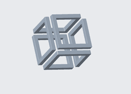 Endless profile - hex cube and table 3d model