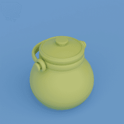 2X Cute cauldron 3d model