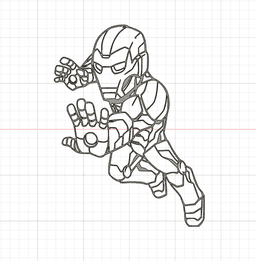 Silhouette Iron Man - Marvel 3d model