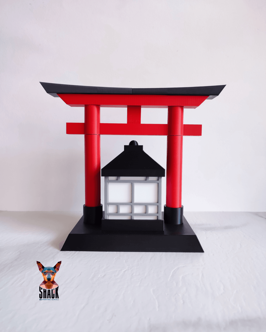 Japanese Temple-Inspired Lamp Set 3d model