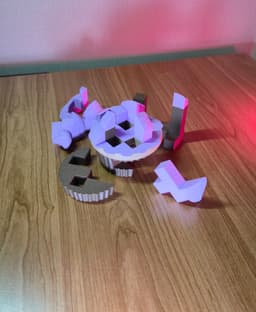 Cupcake puzzle - 11 pieces 3d model