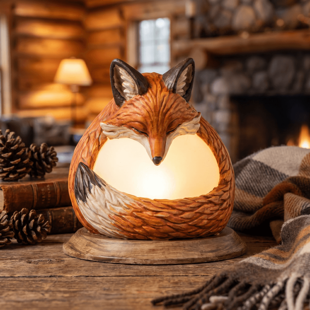 Sleeping Fox Orb Lamp 3d model