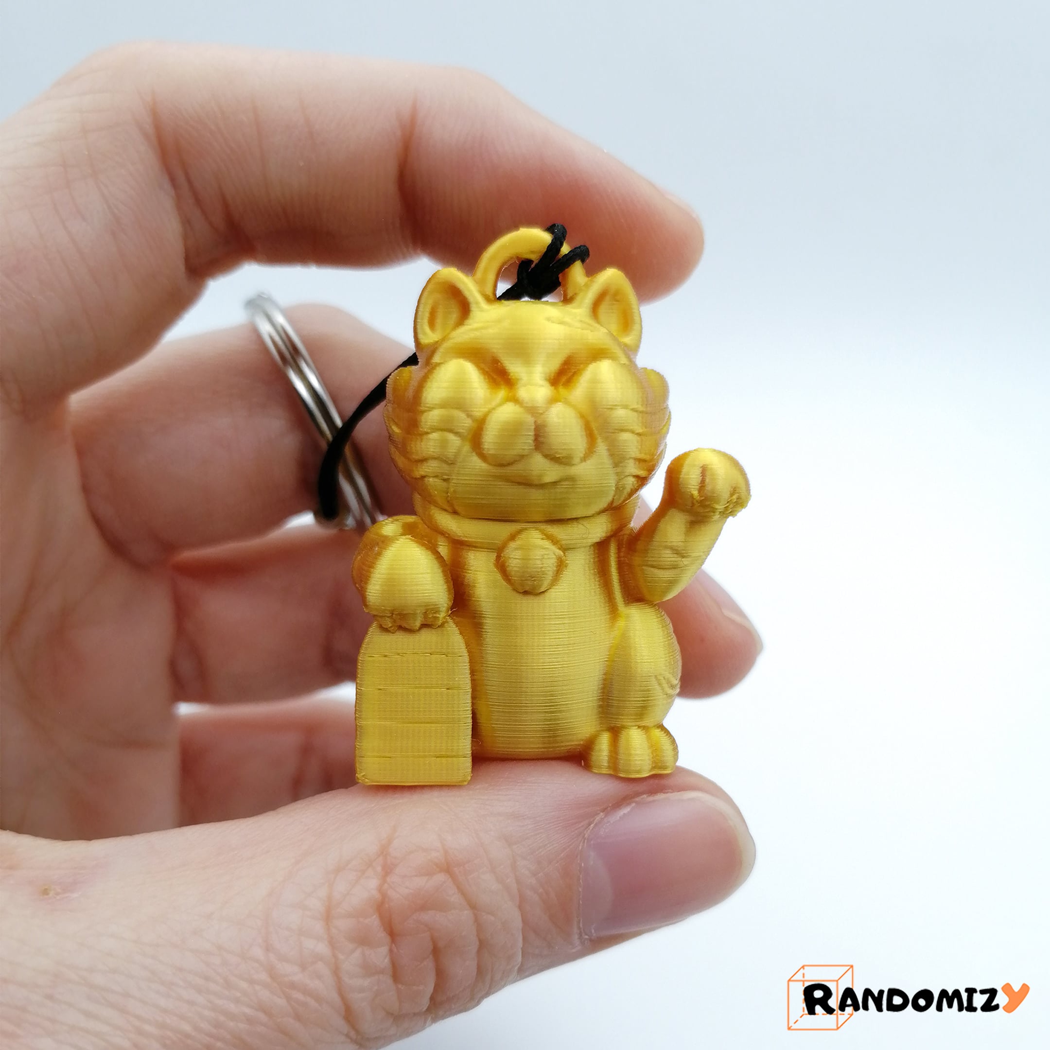 Maneki Tora (Lucky Tiger) (Keychain) 3d model