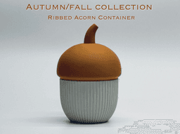 Ribbed Acorn Container 3d model