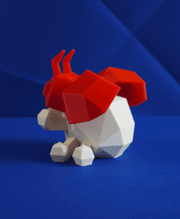 Ledyba Low Poly Pokemon 3d model