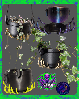 Skeleton Hands Cauldron Planter 3d model