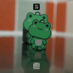 Frog Wiggle Head Keyring 3d model