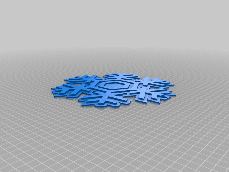 Snowflake ornaments 3d model