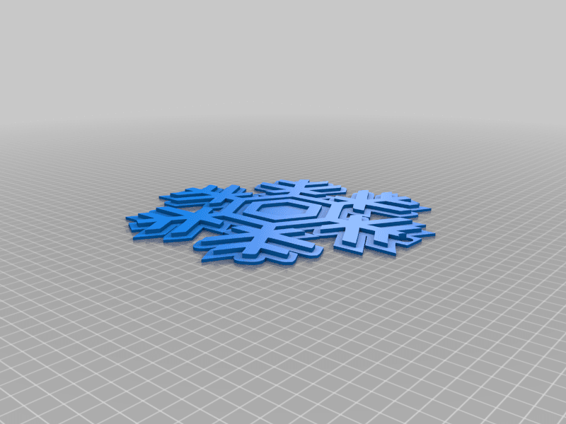 Snowflake ornaments 3d model