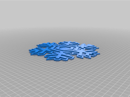 Snowflake ornaments 3d model