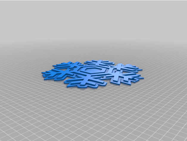Snowflake ornaments 3d model