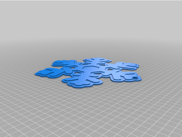Snowflake ornaments 3d model