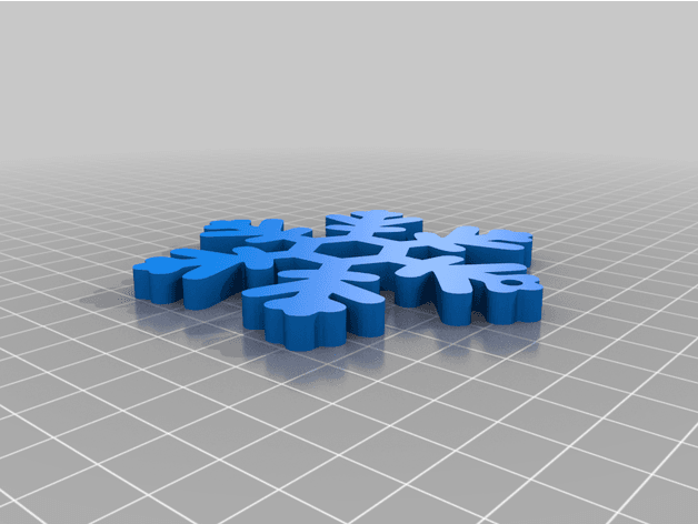 Snowflake ornaments 3d model