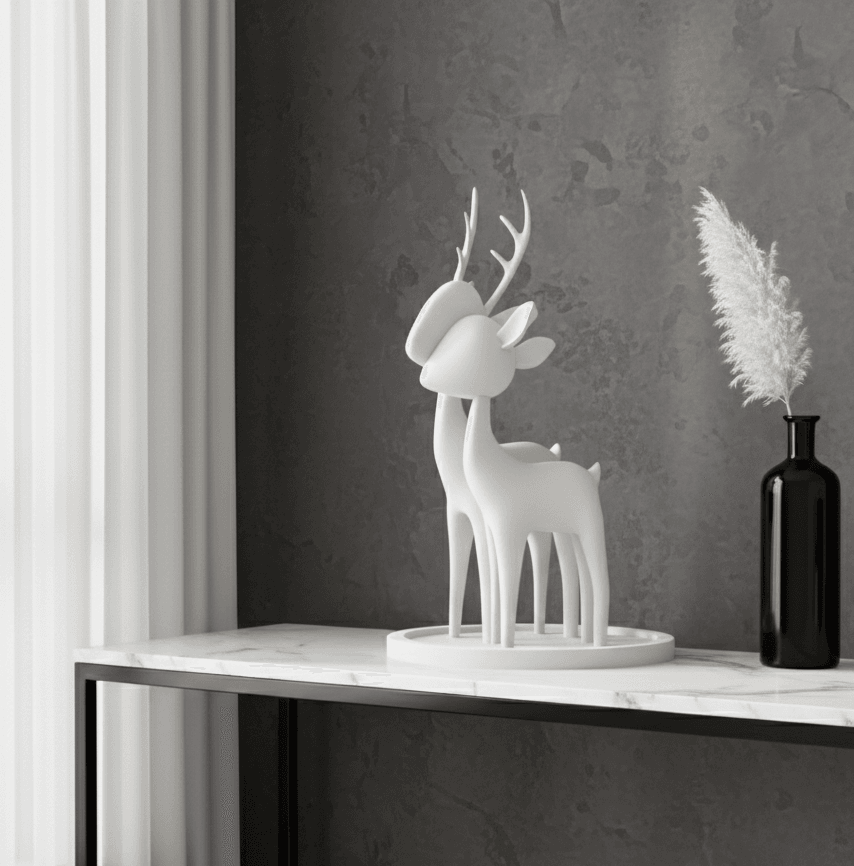 Customizable-Couple Deer Vanity Tray 3d model