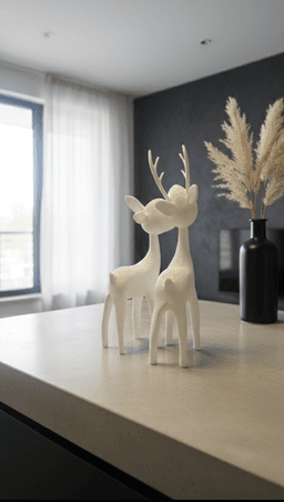 Customizable-Couple Deer Vanity Tray 3d model