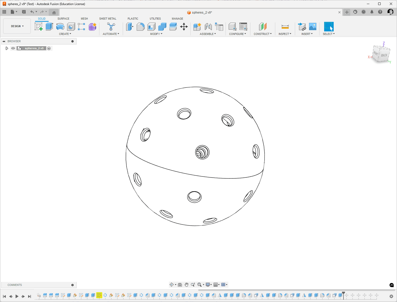 Perforated concentric balls 3d model