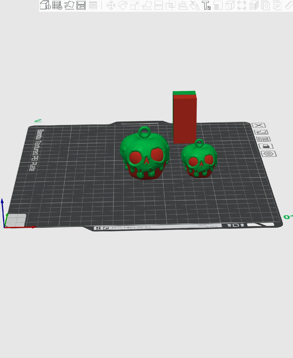Poison Apple Keychain dangler 3d model