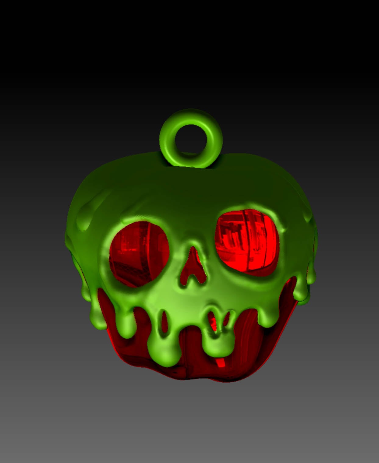 Poison Apple Keychain dangler 3d model