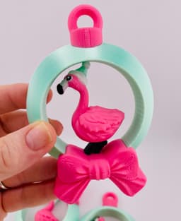 Flamingo Ornament Set 3d model