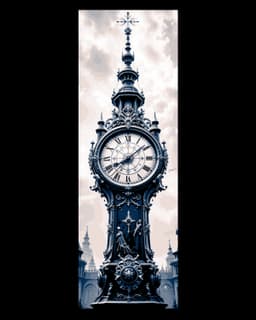 Gothic Clock Towers set of Bookmarks 3d model