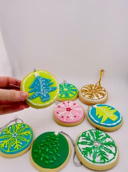 Holiday Sugar Cookie Ornament Set 3d model