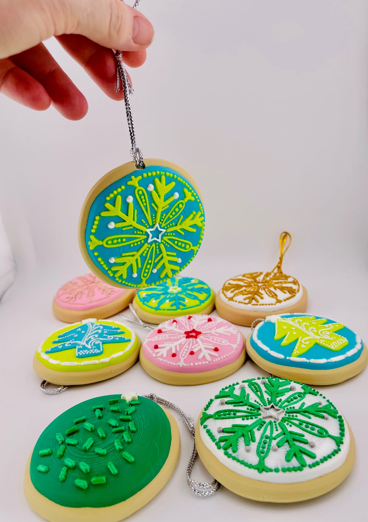 Holiday Sugar Cookie Ornament Set 3d model