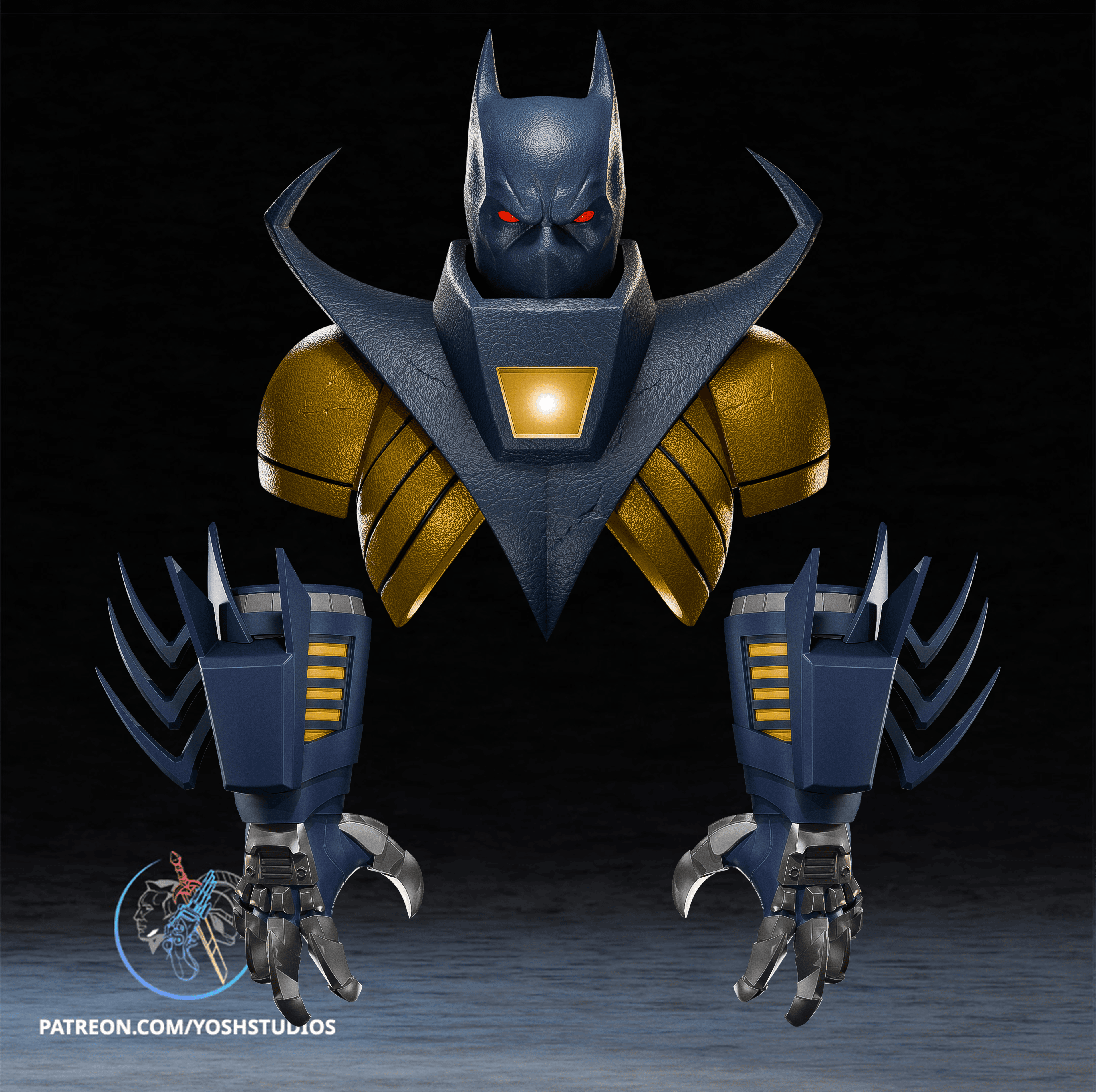 Detective Knightfall Costume 3D Printer STL File 3d model