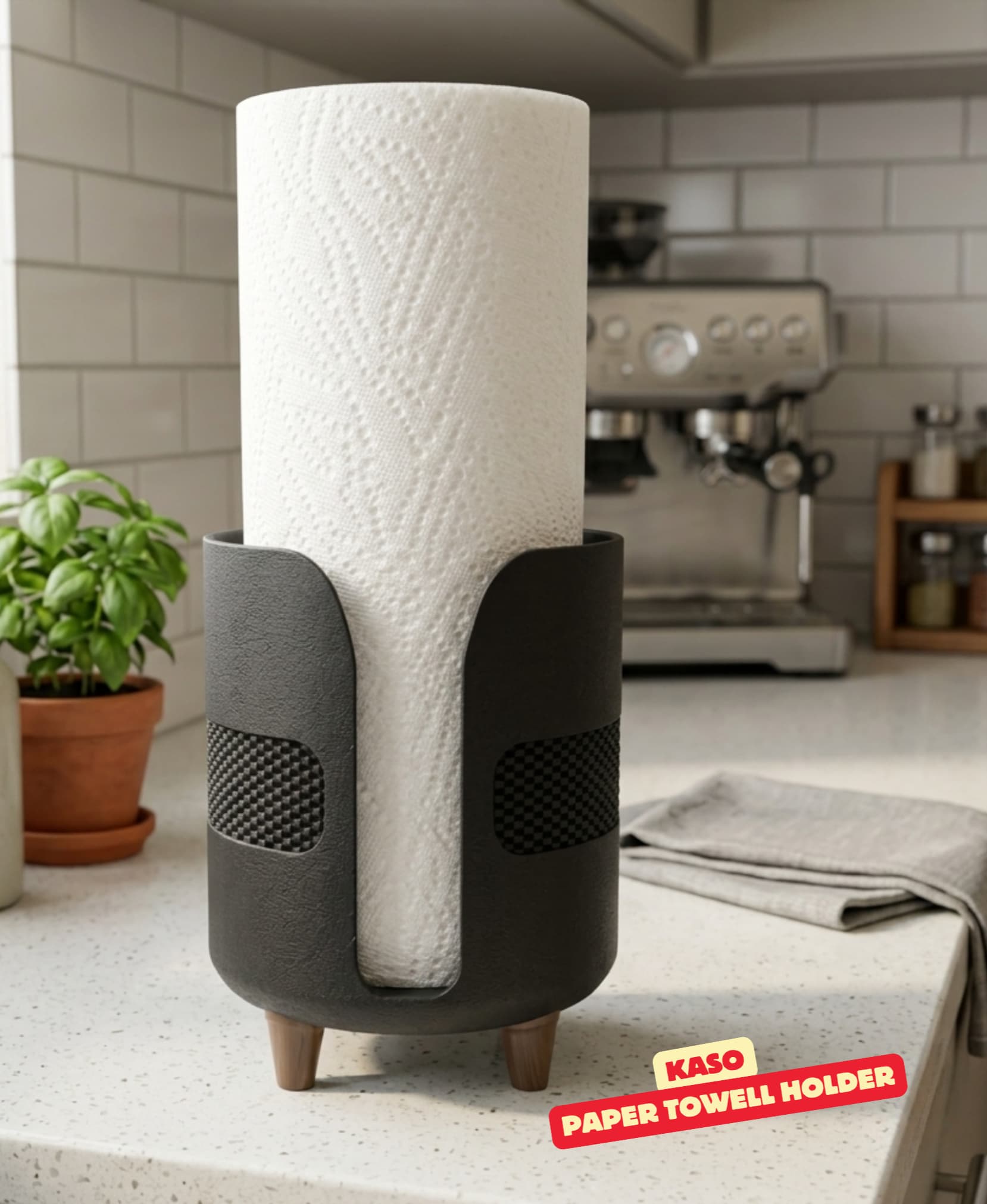 PAPER TOWELL HOLDER (KASO) - TWO SIZES / TISSUE ROLL HOLDER / MODERN HOME DECOR 3d model