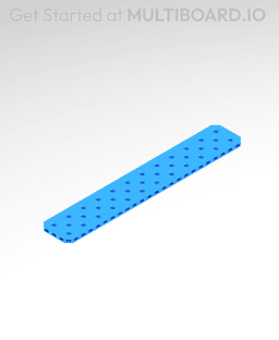 12x2 MU - Small Thread SU - MultiBoard Plate 3d model