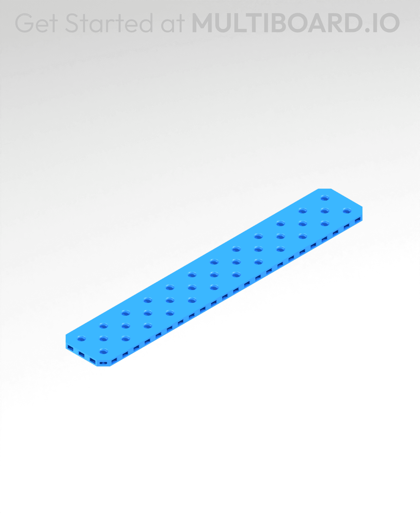 12x2 MU - Small Thread SU - MultiBoard Plate 3d model